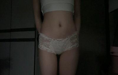 喵喵你好好好 最新微透蕾丝内库前后展示摩擦